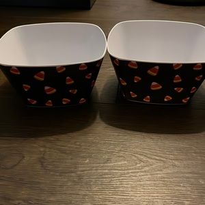 Set of 4 plastic Halloween bowls